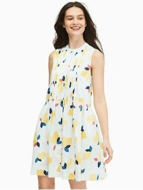 Kate Spade Lemon Zest Cotton Dress Size M